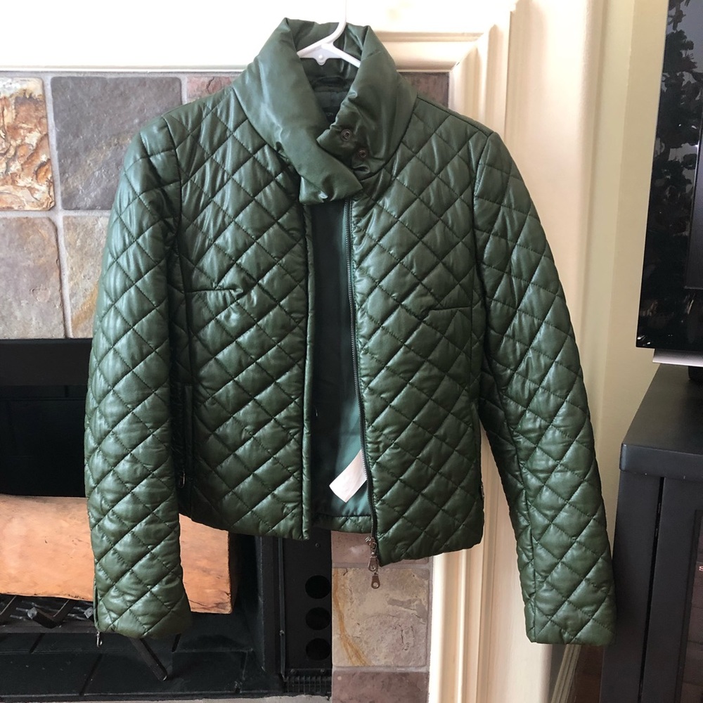 Dark green, quilted jacket from Benetton